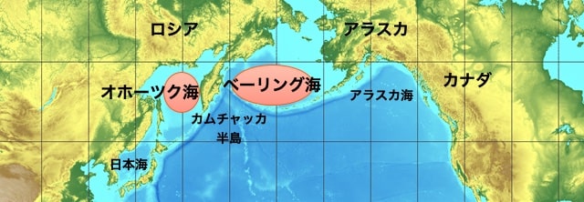 カニが獲れる海域の場所