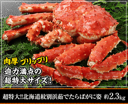 北海道紋別浜茹で たらばがに姿 約2.3kg